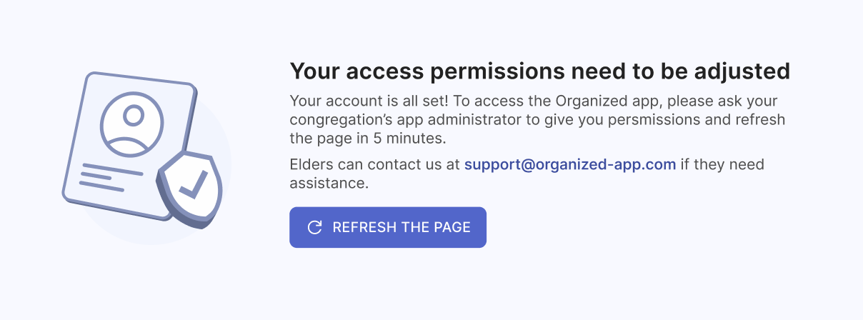 Organized access permissions