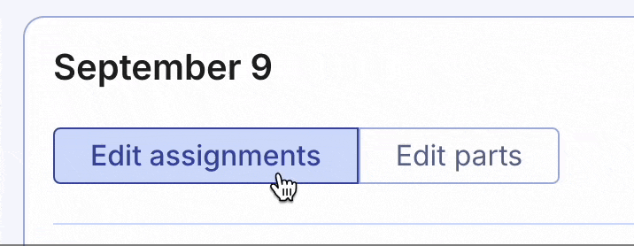 JW meeting scheduling modes – edit meeting parts or edit assignments